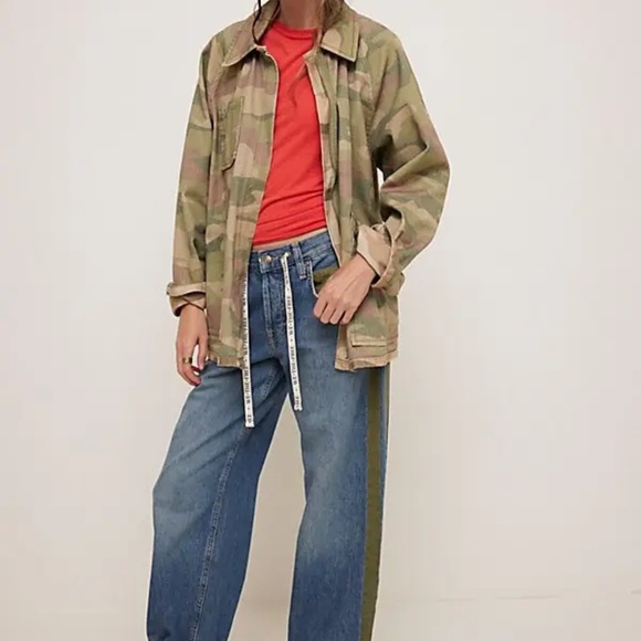 NEW Free People We The Free Reversible Camo Army Utility Jacket - Picture 12 of 14